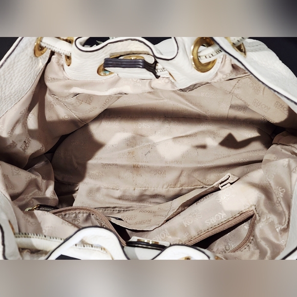 MICHAEL KORS | White Leather  Ring Tote Bag - Picture 6 of 10